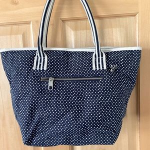 American Eagle Polka Dot Tote in Navy Blue